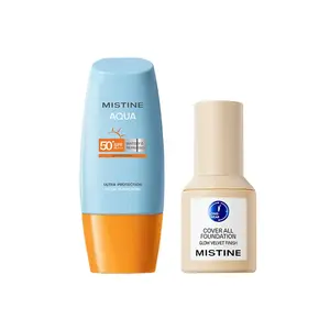 Пудра Advanced Foundation Long Wear с защитой от ультрафиолета для естественного безупречного вида, стойкая Mistine