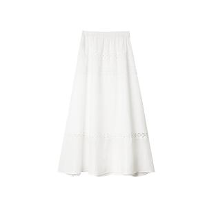 ELLE Повседневная длинная юбка Women's White