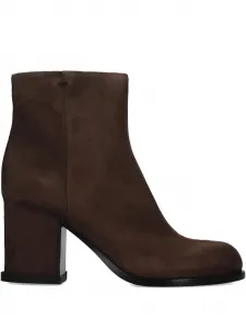 Ботильоны на блочном каблуке высотой 70 мм Premiata, коричневый