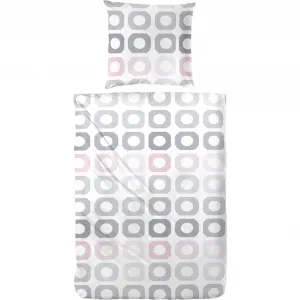 Постельное белье Primera «Мое», с рисунком, белый/серый