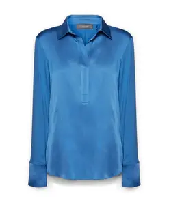 Футболка-Поло, изготовленная из двух материалов. Elena Mirã², синий