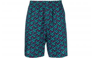 Шорты Le Greca Print с эластичной талией VERSACE, синий