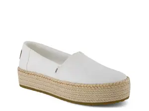 Valencia Platform Слипоны - женские Toms, White