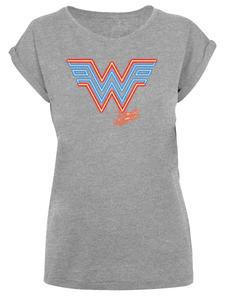 Рубашка F4NT4STIC DC Comics Wonder Woman 84 Neon Emblem, пятнистый серый