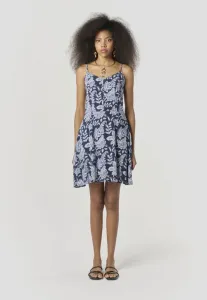 Короткое платье на бретельках с принтом Koroshi, Navy