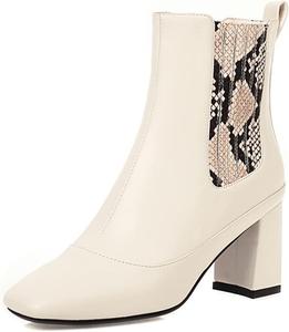 Элегантные женские ботильоны MRKEWUNEY с среднем каблуком и боковой застежкой-молнией, 99 Brown