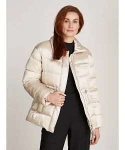 Атласный жакет Regular fit Calvin Klein, бежевый