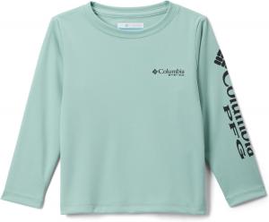 Columbia Boys' Terminal Tackle футболка с длинным рукавом, Misty Jade/Shark Logo