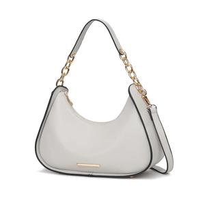 Сумка-хобо Lottie из веганской кожи Half Moon от Mia K MKF, светло-серый