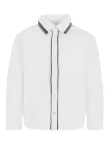 Рубашка с длинными рукавами, отделанная бархатом Patachou, белый