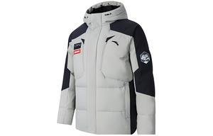 Куртка пуховая Anta Variety Training Collection мужская сосново-серо-зеленая