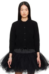 Черный кардиган с открытой спиной Simone Rocha