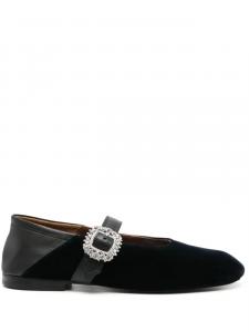 Бархатные балетки Wales Bonner, синий