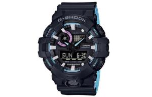 Мужские часы Casio GA-700PC-1AER серии Liquid Crystal/Analog Dual Display черные