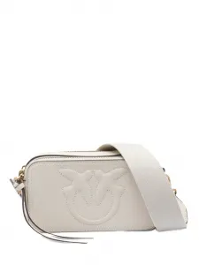 Сумка-шоппер с тисненым логотипом Love Birds PINKO, нейтральный