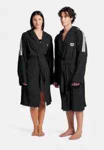 Халат в полоску с командным рисунком Arena, Black/White