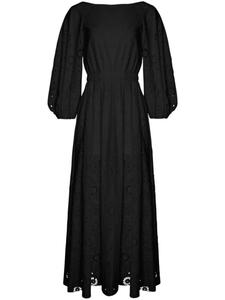 Платье миди с объемными рукавами Carolina Herrera, черный