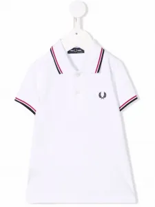 Рубашка поло с вышитым логотипом Fred Perry Kids, белый