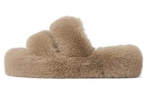 DAPHNE Тапочки-слайды женские, абрикосовые/белые/серые