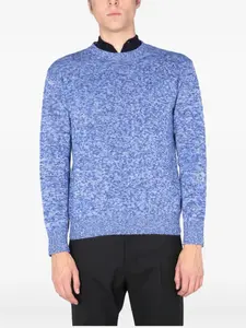 Шерстяной свитер в мелкую точку Ballantyne, синий