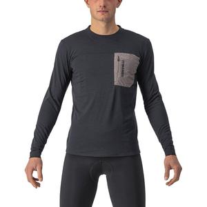 Футболка Castelli Merino Long-Sleeve Castelli, Light Black/Nickel Gray