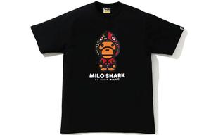 Футболка Bape Milo Shark A BATHING APE, синяя белая