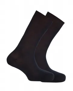 В упаковке 2 пары мужских носков из мерсеризованного хлопка темно-синего цвета Punto Blanco, темно-синий