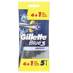 Gillette, Одноразовые мужские бритвы Blue 3 Smooth, 5 шт