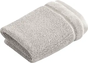 Мыльное полотенце Vossen "Pure", (3 шт.), набор мочалок, хлопок и ВЕГАН, с элегантной велюровой каймой 30х30 см (3 шт.), цвет stone