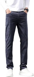 Мужские осенне-зимние брюки прямого кроя slim в клетку YEBAITOU