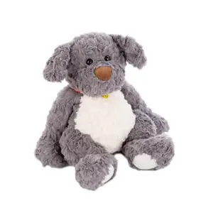 Очаровательная плюшевая игрушка щенка с висячими ушками и колокольчиком, высота 36см/45см Handsome, серый