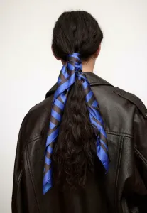 Полосатый платок-фуляр Stradivarius, Metallic Blue