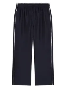 Шёлковые брюки с отделкой кантом Dolce & Gabbana Kids, синий