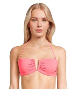 Пляжный топ BECCA Color Code Brinley V Wire Bandeau Top, Coral Reef