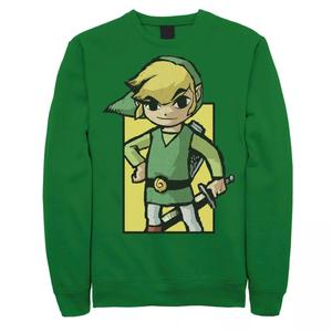 Мужской свитшот Nintendo Legend Of Zelda The Wind Waker Link Pose Licensed Character
