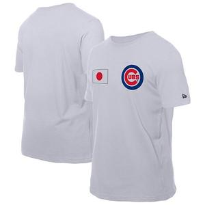 Мужская белая футболка chicago cubs с японским флагом New Era