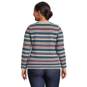 Кашемировый свитер больших размеров Lands' End, мультиколор