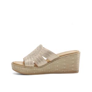 BOERDIQI Полиуретановые шлепанцы с кристаллами устойчивые к истиранию женские золотые, цвет Gold