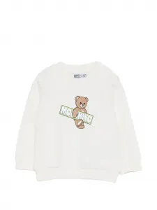 Свитшот с логотипом Moschino Kids, белый