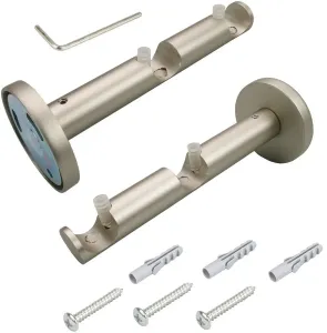 Опора Liedeco двойная, (1 шт.), для карнизов Ø 16 мм Длина: 12 см, цвет chromfarben/matt