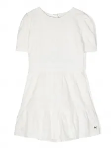 Платье с оборками Michael Kors Kids, белый