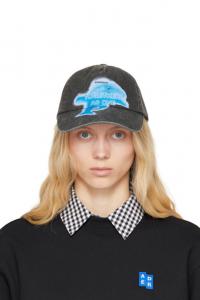 Черная выцветшая джинсовая кепка ADER error