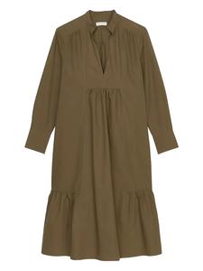 Платье миди с длинными рукавами и складками Marc O'Polo, коричневый