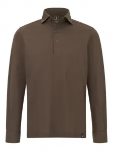 Поло из японского трикотажа Boggi Milano, коричневый