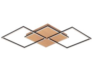 Светодиодный потолочный светильник Novel, 100x49,5x5,8 см, натуральный/черный