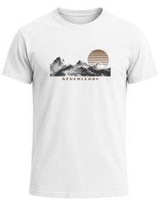 Neverless Футболка 'Mountain' в белом цвете