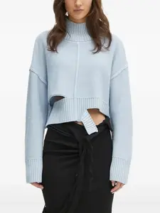 Свитер с высоким воротником Mm6 Maison Margiela, синий