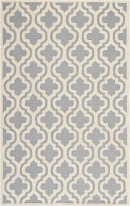 Ковер ручной работы SAFAVIEH, 366 x 549 см, Cambridge Collection Silver / Ivory CAM132D из премиальной марокканской шерсти