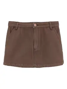 Юбка мини Pebbs с блестящими карманами Bellerose Kids, коричневый