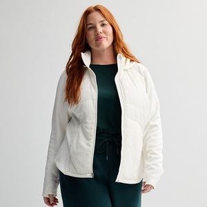 Куртка Plus size mixed media Tek Gear, Ivory Tusk